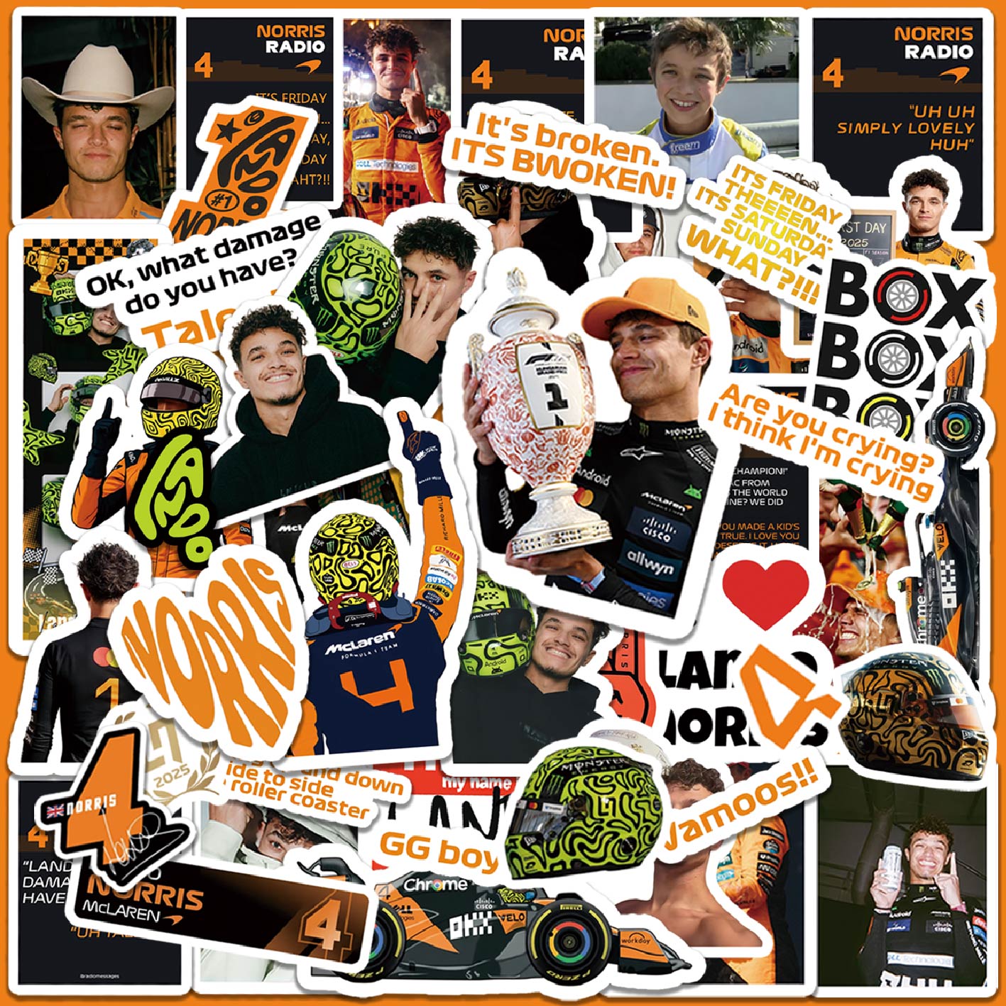 5-6 Sheets F1 Stickers, Norris - Event Supplies review and price