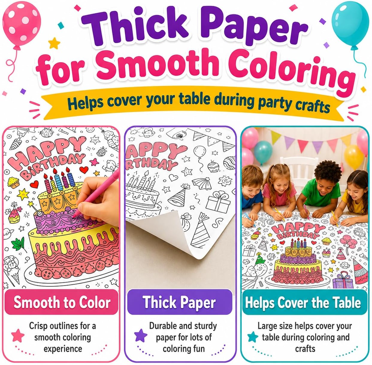 Kids Giant Coloring Poster DIY - Table Cloth Disposable review and price