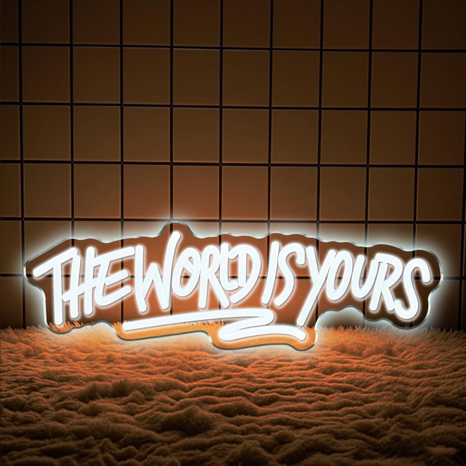 The World is Yours Neon Sign U - Neon Sign Party review and price