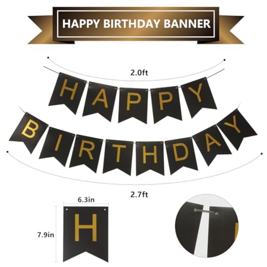 Black and Gold Striped Banner  - Party Banner Gold review and price